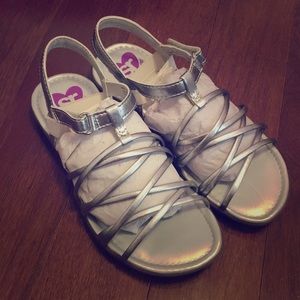Girls Stride Rite Nandini Sandals in silver